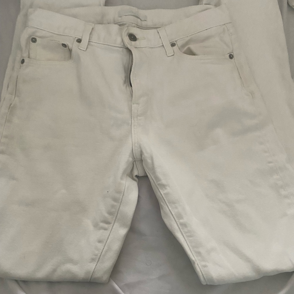 Uniqlo Men's Cream Straight Jeans